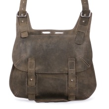 Crazy Horse Unisex Olive Messenger Bag., Style : Fashionable
