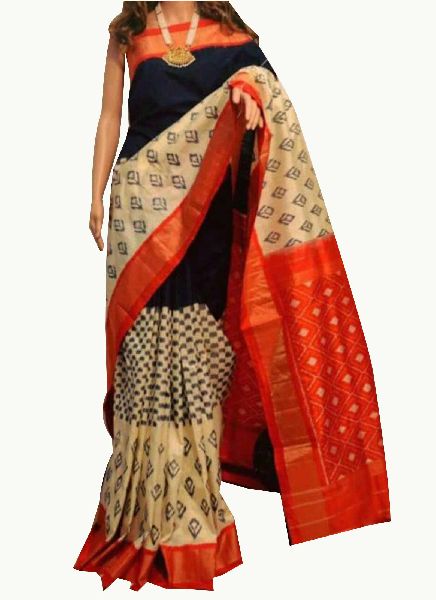 Printed Chiffon Designer Ikat Saree, Occasion : Casual Wear, Party Wear
