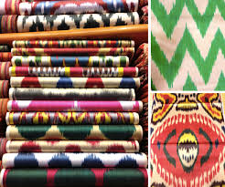 Printed Fancy Ikat Silk Fabric, Technics : Woven
