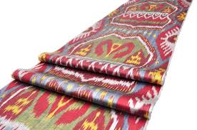 Printed Pure Ikat Silk Fabric, Technics : Woven
