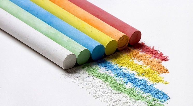 Classic Gypsum Powder Multi-Colored Chalk, for School