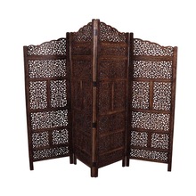 Hand Carved Wooden Screen Divider