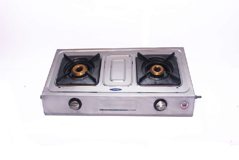 Rectangular 2 Burner Stainless Steel Cooktop, for Cooking, Power : 1-3kw