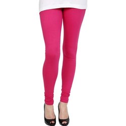 Plain Lycra Leggings, Color : Pink