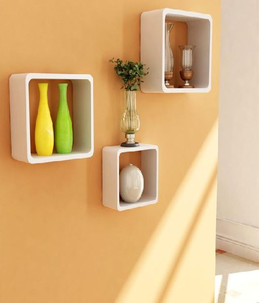 FLOATING CUBE WALL STORAGE SHELVES