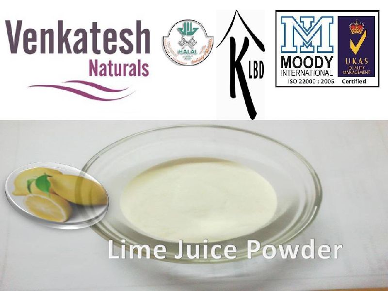 Lime juice powder, Certification : HACCP, HALAL, ISO, GMP, KOSHER