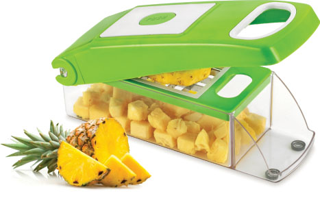 Plastic Fruits & Vegetable Chopper, for Kitchen, Color : Green