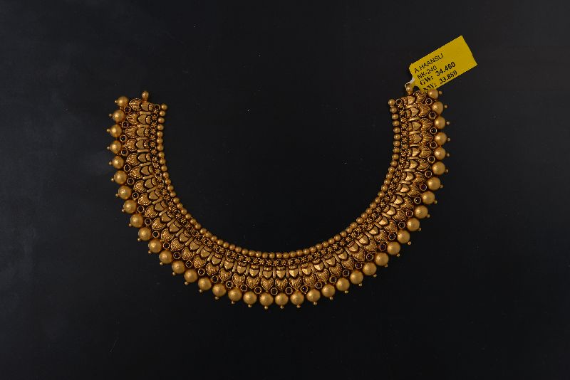 Polished semi antique gold jewellery, Packaging Type : Plastic Packet