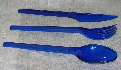 Polished Plastic Blue Cutlery Set, for Kitchen, Feature : Compact design, Elegant looks, Superior finish