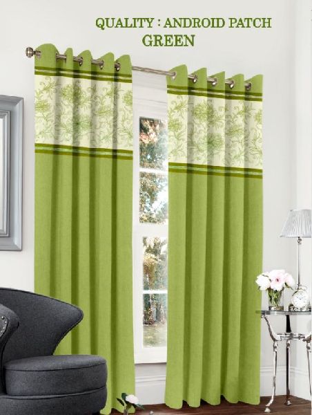 Android Green Colour Curtains