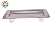 ALUMINIUM TRAY WITH SWIRL LEGS