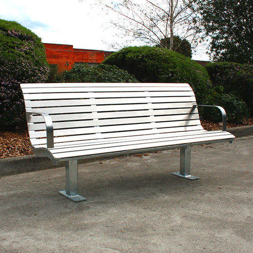 Polished Stainless Steel Garden Bench, Width : 12inch, 14inch