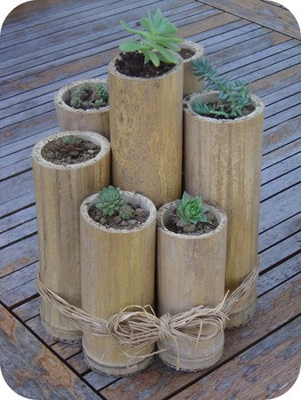 Oval Bamboo Planters, for Garden Use, Pattern : Plain