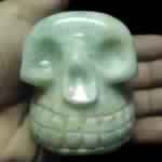 Aquamarine Gemstone Skull