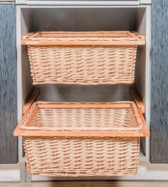 Pull Out Wicker Basket