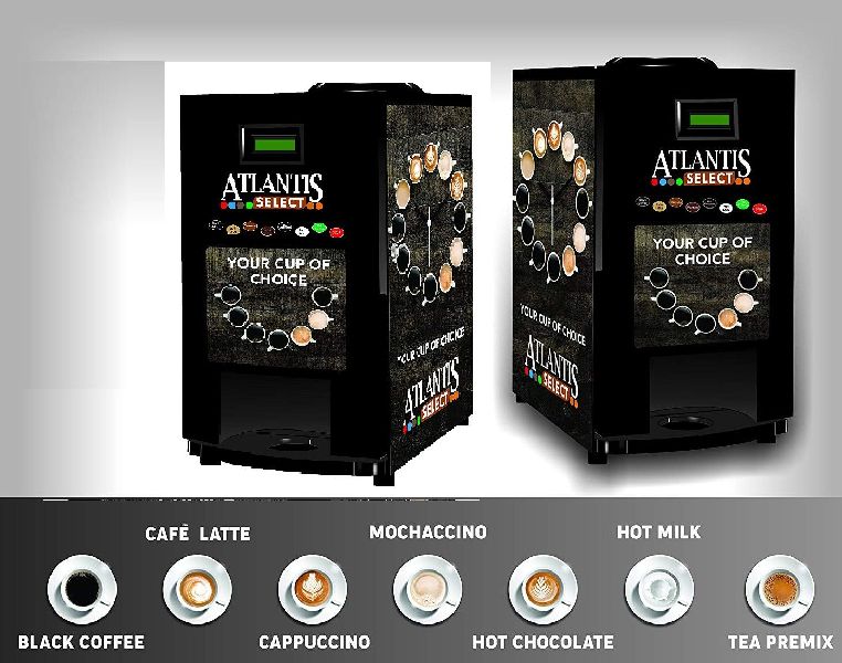 Atlantis Electric Seven Option Vending Machine, Color : Black