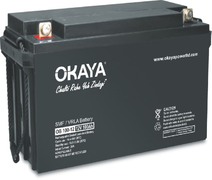 OKAYA VRLA battery, Nominal Capacity : 100 AH