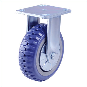 Round Fixed Type Anti Skid Caster Wheels, Color : Violet