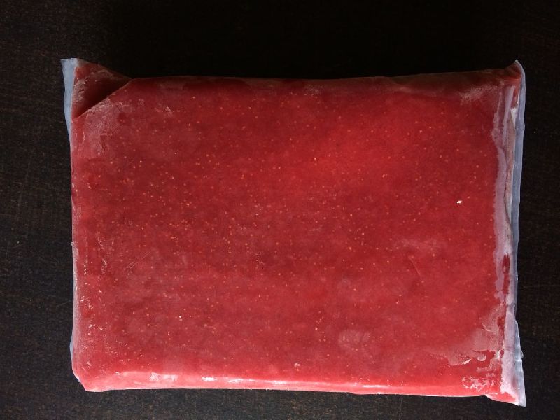 Frozen strawberry pulp, Certification : FSSAI
