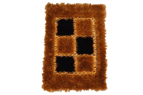 Rectangle Golden Door Mat, for Bedroom, Pattern : Boxes