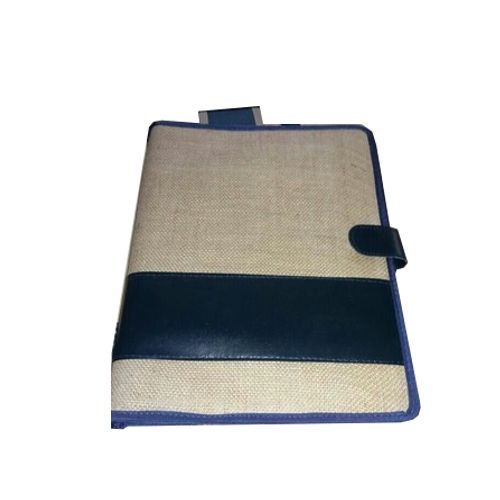 Brown & Black Jute File Folder, for Keeping Documents, Size : A/4