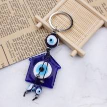 Evil Eye Keychain, Color : Blue