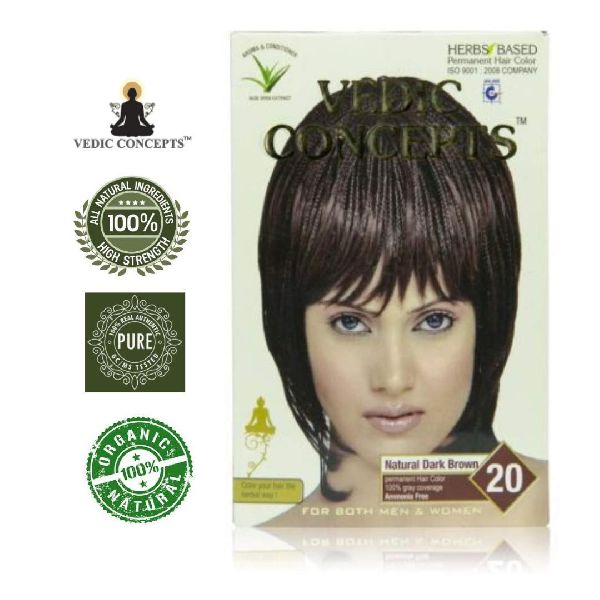 Vedic Concepts Herbal Hair Color Natural Dark Brown No 20