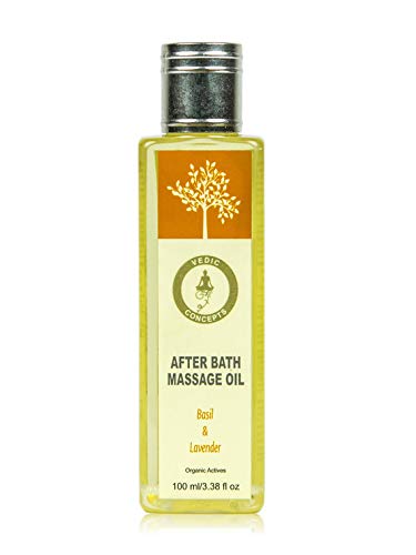 Vedic Concepts Organic After Bath Massage oil- Basil & Lavender