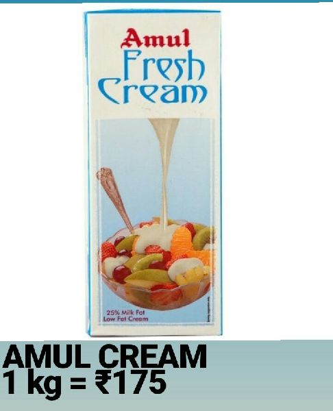 Amul Fresh Cream, for Use in Food Items, Color : White
