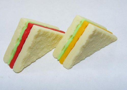 100 Pcs Jar Super Classic Color Sandwich Eraser