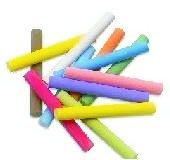 12 Super Classic Colored Chalk, for Writing, Length : 6-8 Cm