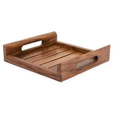 Polished Wooden Flat Tray, for Serving, Feature : Attractive Pattern, Durable, Dust Proof