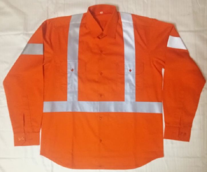 Full Sleeve Collar PE Safety Shirts, for Industrial, Size : M, XL, XXL