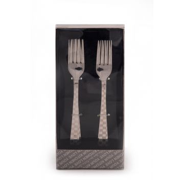 Stainless Steel Dinner Fork Set, Color : Silver