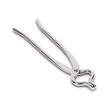 Stainless Steel Curved Edge Tong, Color : Silver