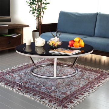 Stainless steel Glass Top Center Table