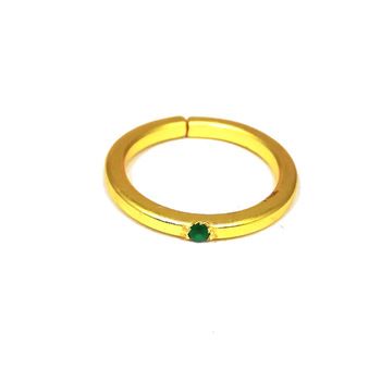 Nanplanetsilver Gold Plated Gemstone Ring, Gender : Children's, Men's, Unisex, Women's