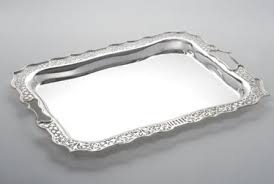 Non Polished Silver Trays, for Food Serving, Serving, Feature : Anti Corrosive, Anti Tarnish, Dishwasher Safe