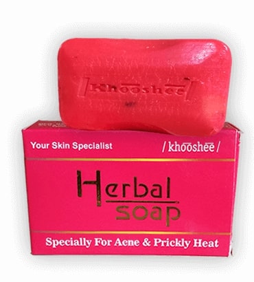 Khooshee 100gm Herbal Skin Care Soap, Color : Red