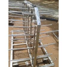 Non Polished Stainless Steel Bobbin Trolley, for Putting Utensils, Feature : Anti Corrosive, Durable