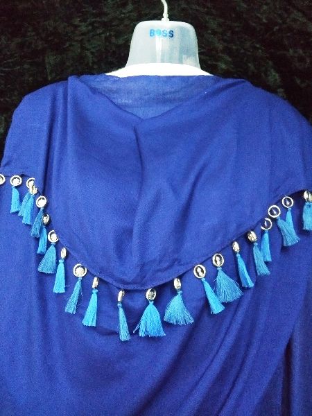 Blue Tassel Dupatta