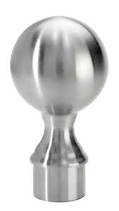 Stainless Steel Finial, for Curtains, Shape : Round Top