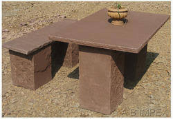Polished Chocolate Sandstone Table, for Restaurant, Feature : Elegant Design, Good Quality, Perfect Finish