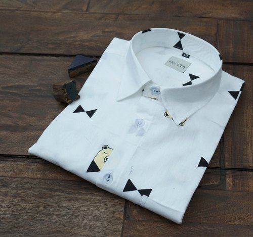 Printed Mens Collar Shirts, Size : XL, XXL