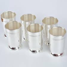 Non Polished silver glass set, for Decoration, Gifting, Party Servings, Drinking, Feature : Attractive Pattern