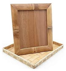 Plain Bamboo Photo Frame, Color : Brown
