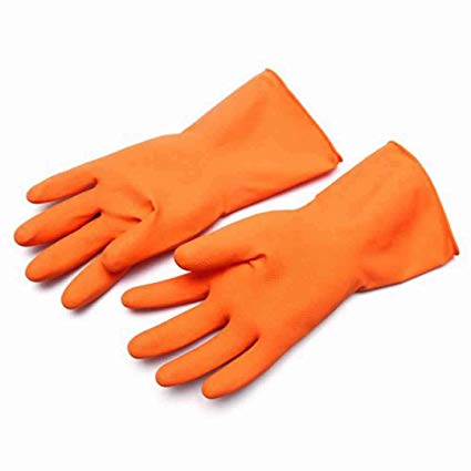 Rubber Hand Gloves, for Construction, Hospital, Laboratory, Size : M
