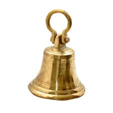 Round Non Polished Brass Bell, for Home, Temple, Style : Antique, Classical