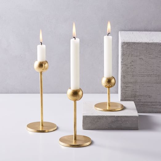 Non Polished Brass Candle Stand, for Hotel, Restaurant, Bar, Cafe, Office, Home, Packaging Type : Paper Box