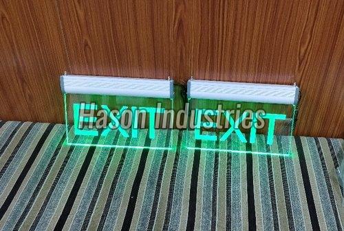 Rectangular Acrylic LED Exit Sign Boards, for Signage used direction, Color : Red, Green, White